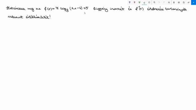Függvény inverzének meghatározása / Logaritmikus