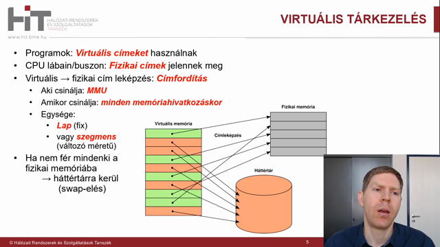 Számítógép architektúrák - Virtuális tárkezelés