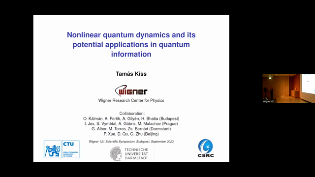 Wigner-121: Kiss Tamás: Nonlinear quantum dynamics